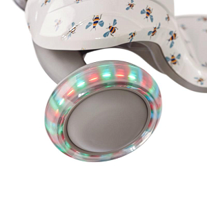 Самокат со светящимися колесами Vanilla Copenhagen "Honeybee", серый, маленький